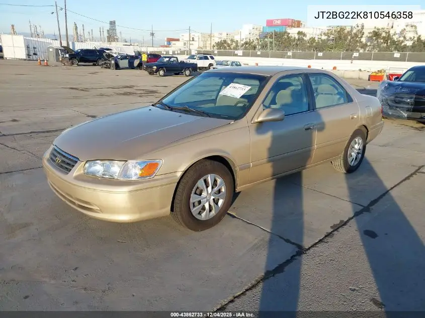 JT2BG22K810546358 2001 Toyota Camry Le