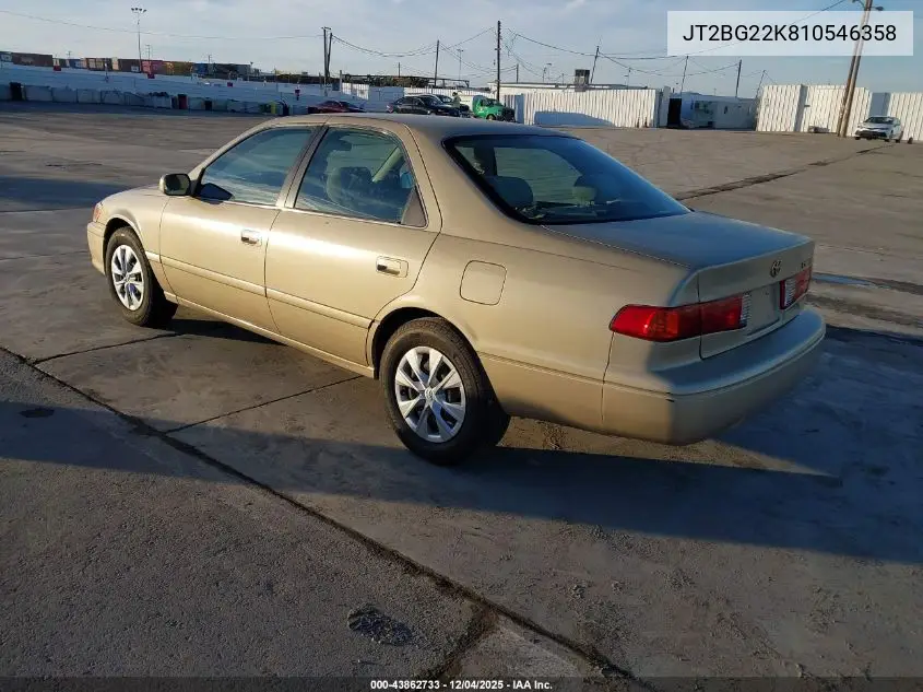 JT2BG22K810546358 2001 Toyota Camry Le