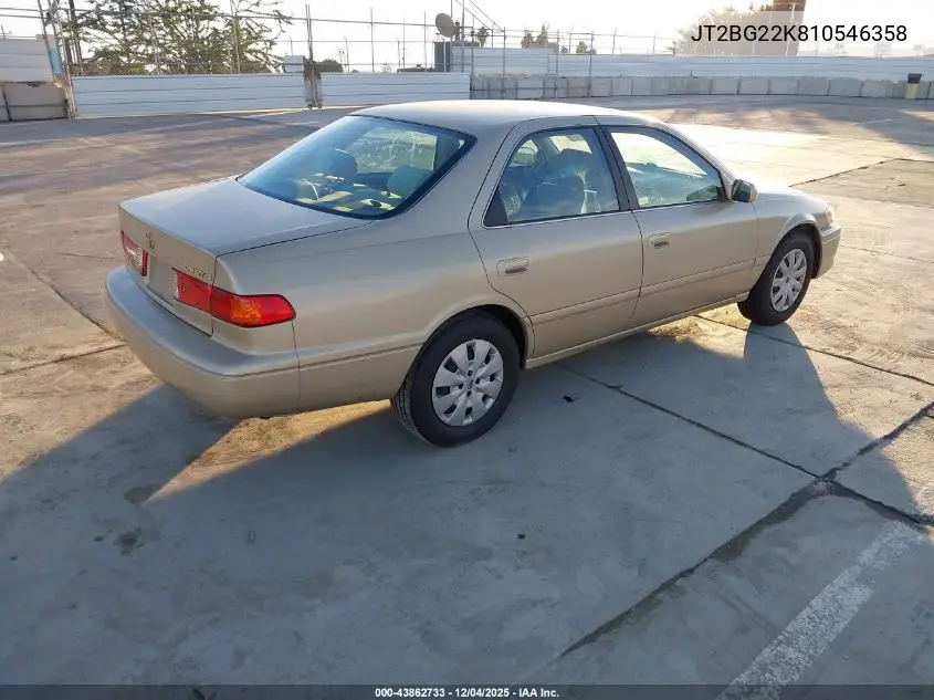 JT2BG22K810546358 2001 Toyota Camry Le