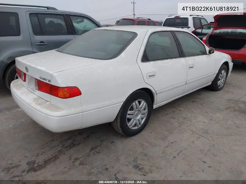 4T1BG22K61U818921 2001 Toyota Camry Le