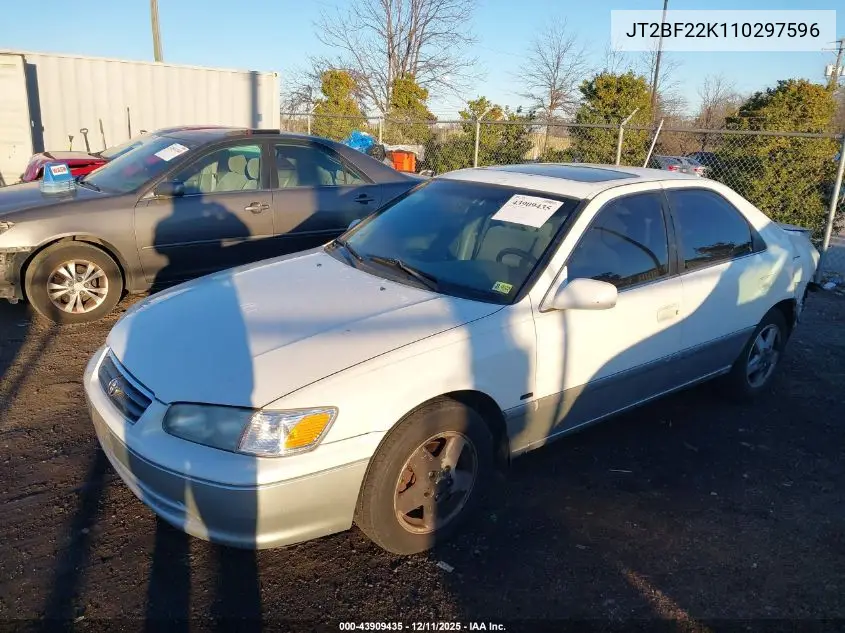 JT2BF22K110297596 2001 Toyota Camry Le V6