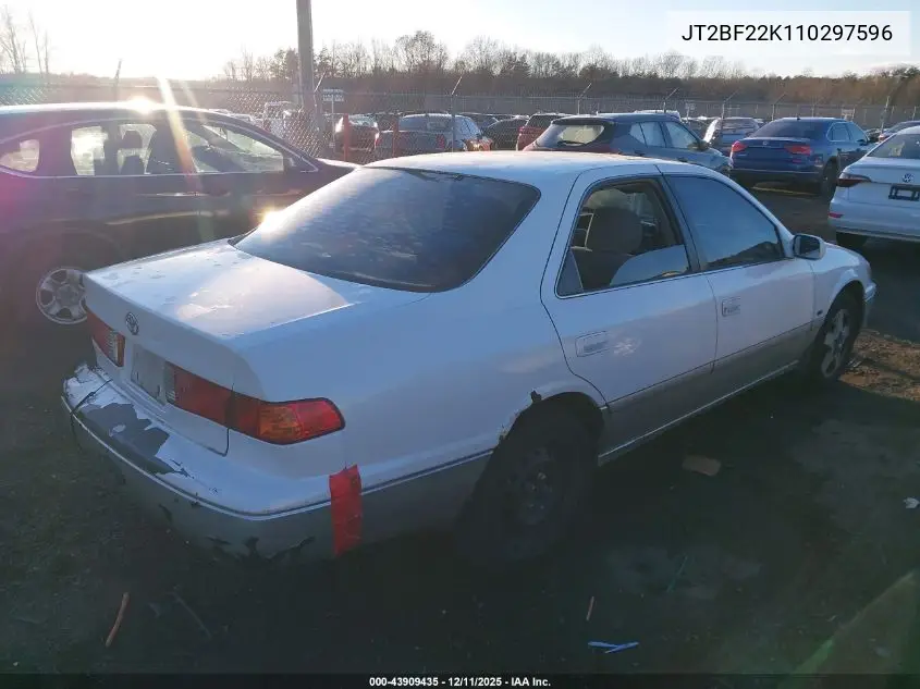 JT2BF22K110297596 2001 Toyota Camry Le V6
