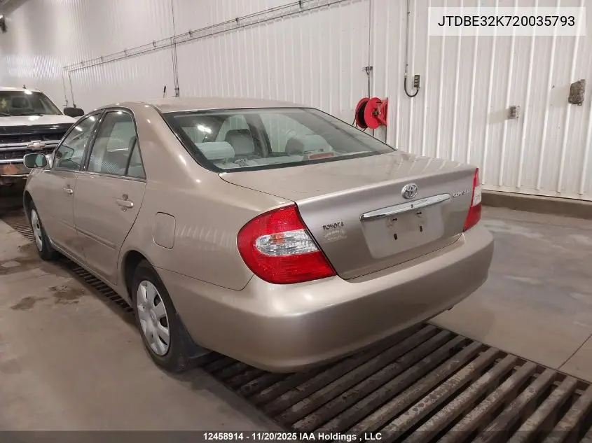 JTDBE32K720035793 2002 Toyota Camry Le/Xle