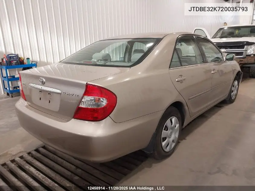 JTDBE32K720035793 2002 Toyota Camry Le/Xle