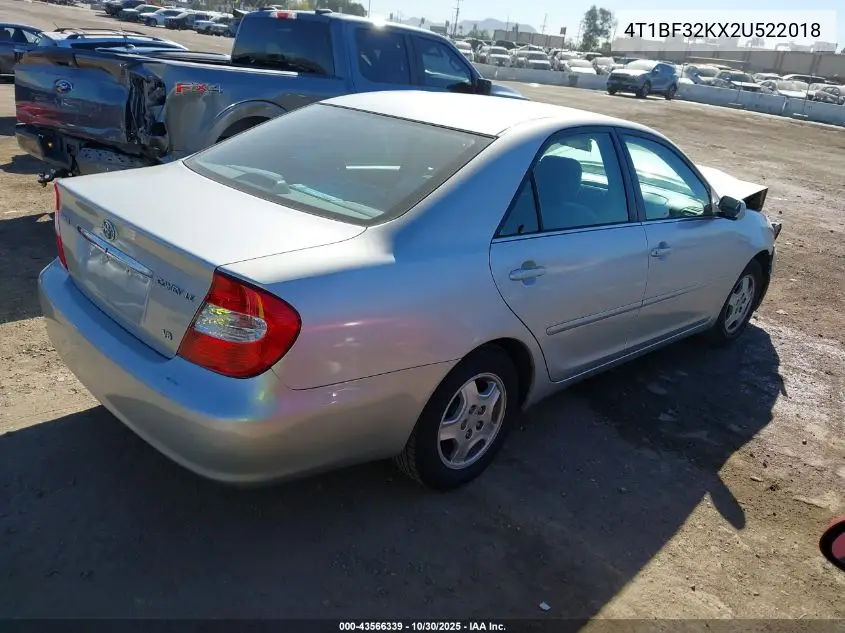 4T1BF32KX2U522018 2002 Toyota Camry Le V6