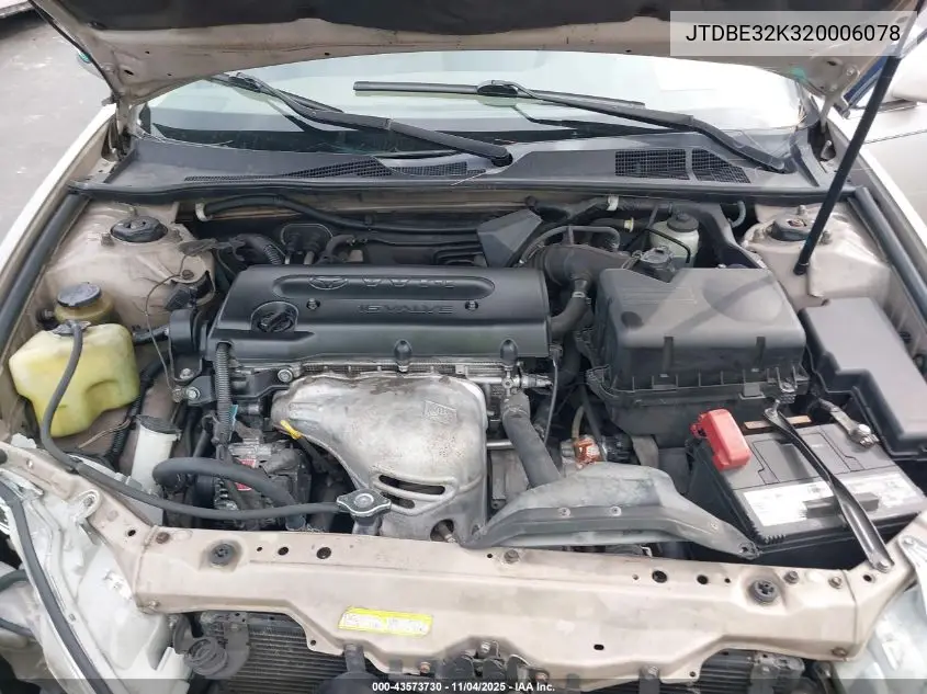 JTDBE32K320006078 2002 Toyota Camry Le/Xle