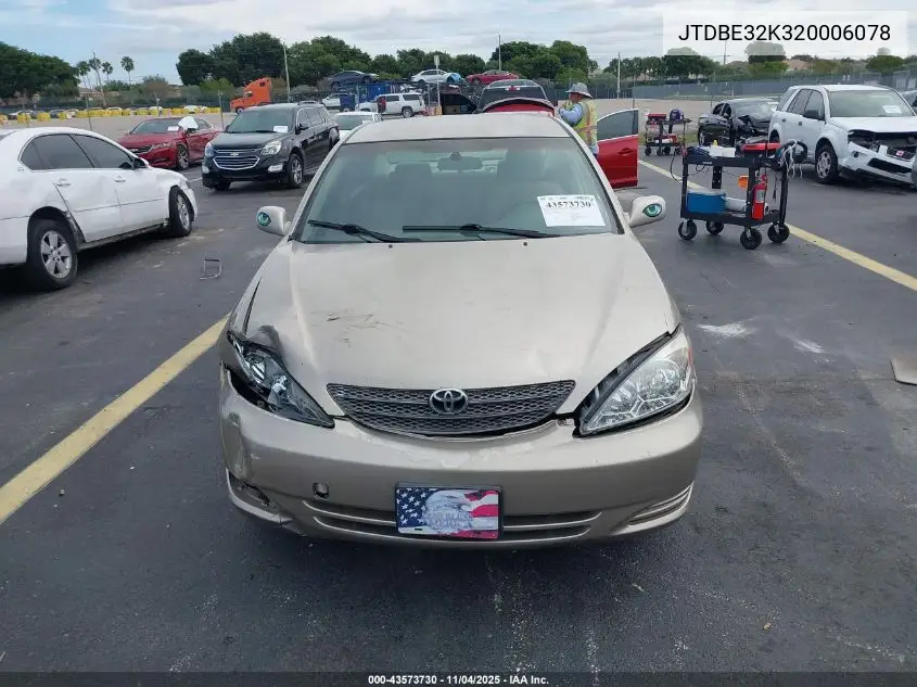JTDBE32K320006078 2002 Toyota Camry Le/Xle
