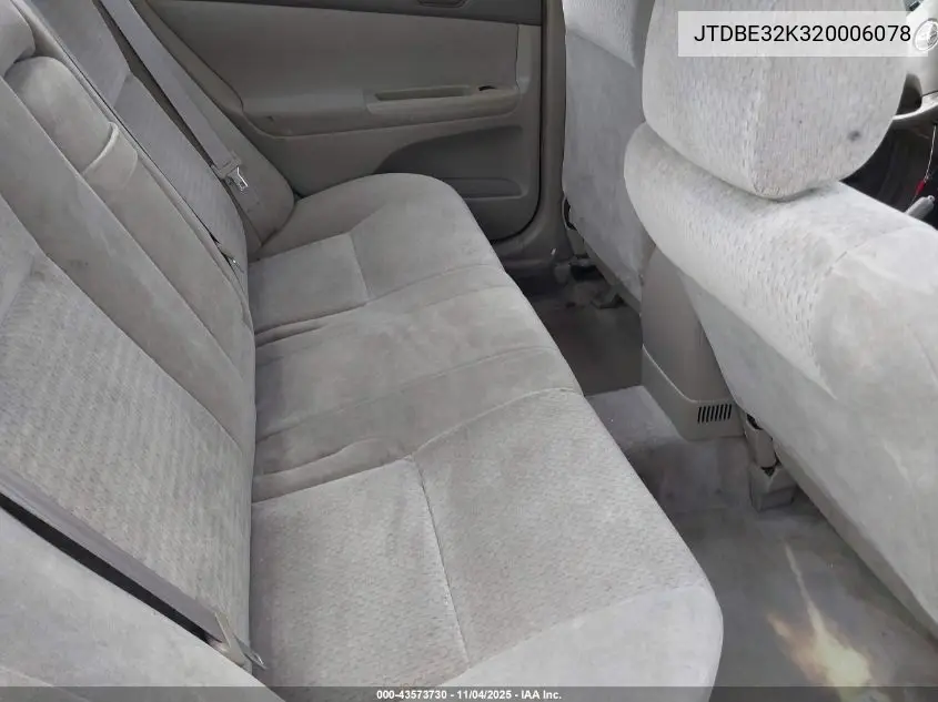 JTDBE32K320006078 2002 Toyota Camry Le/Xle