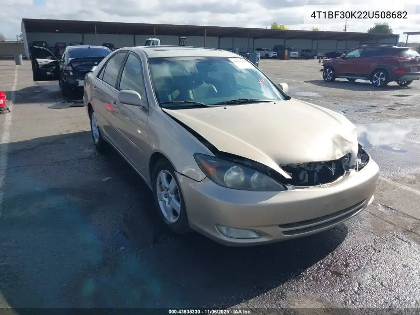 4T1BF30K22U508682 2002 Toyota Camry Se V6