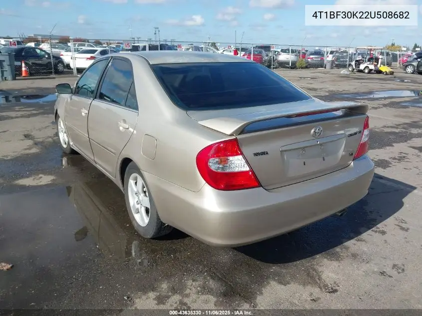 4T1BF30K22U508682 2002 Toyota Camry Se V6