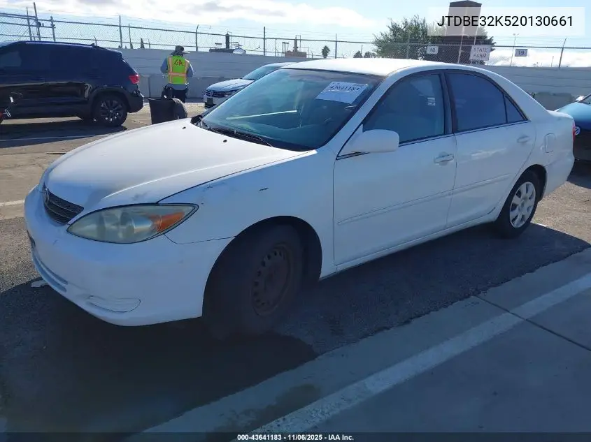 JTDBE32K520130661 2002 Toyota Camry Le