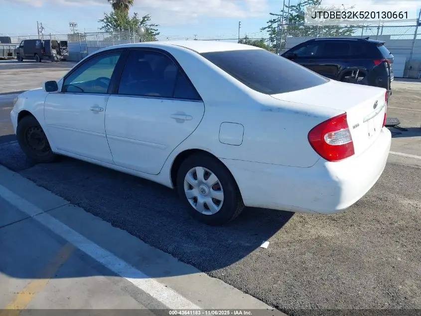 JTDBE32K520130661 2002 Toyota Camry Le
