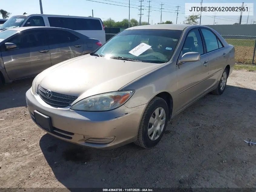 JTDBE32K620082961 2002 Toyota Camry Le
