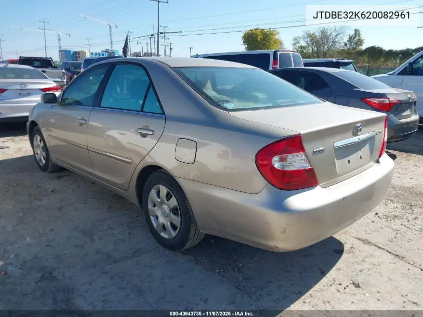 JTDBE32K620082961 2002 Toyota Camry Le