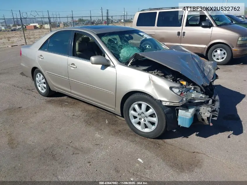 4T1BF30KX2U532762 2002 Toyota Camry Xle V6