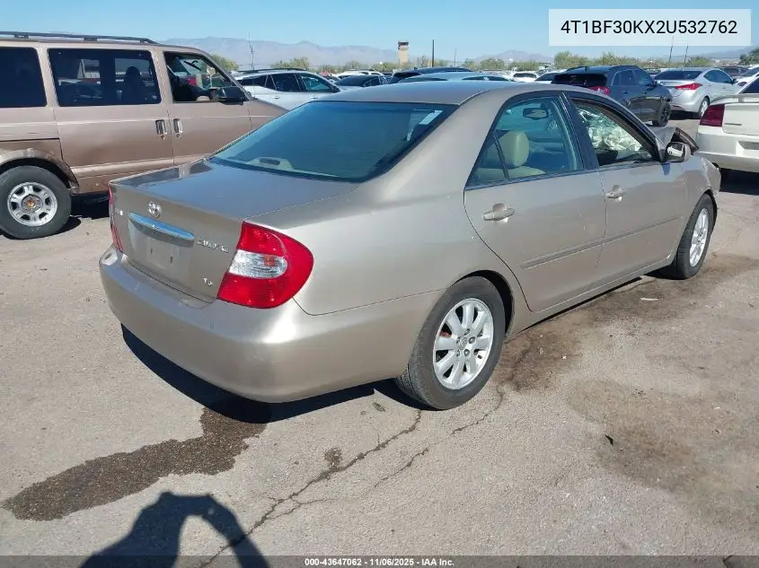 4T1BF30KX2U532762 2002 Toyota Camry Xle V6