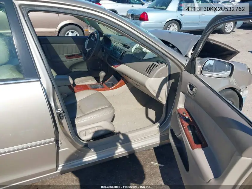 4T1BF30KX2U532762 2002 Toyota Camry Xle V6