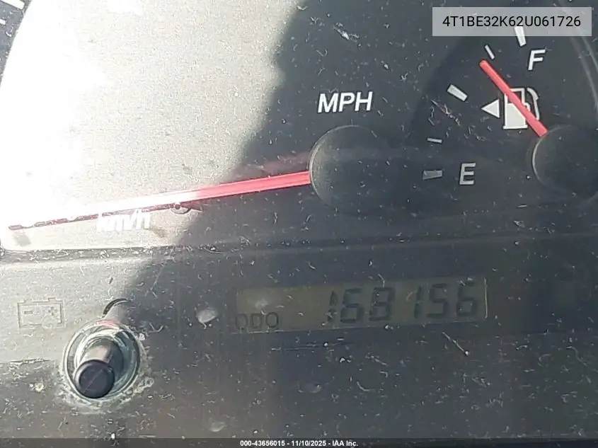 4T1BE32K62U061726 2002 Toyota Camry Le