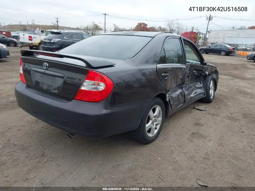 4T1BF30K42U516508 2002 Toyota Camry Se V6