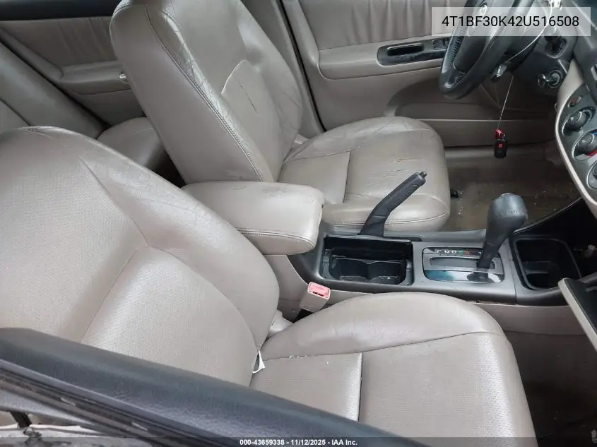 4T1BF30K42U516508 2002 Toyota Camry Se V6