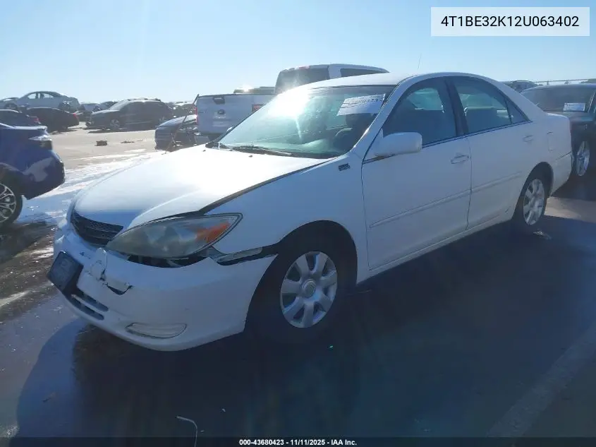 4T1BE32K12U063402 2002 Toyota Camry Le