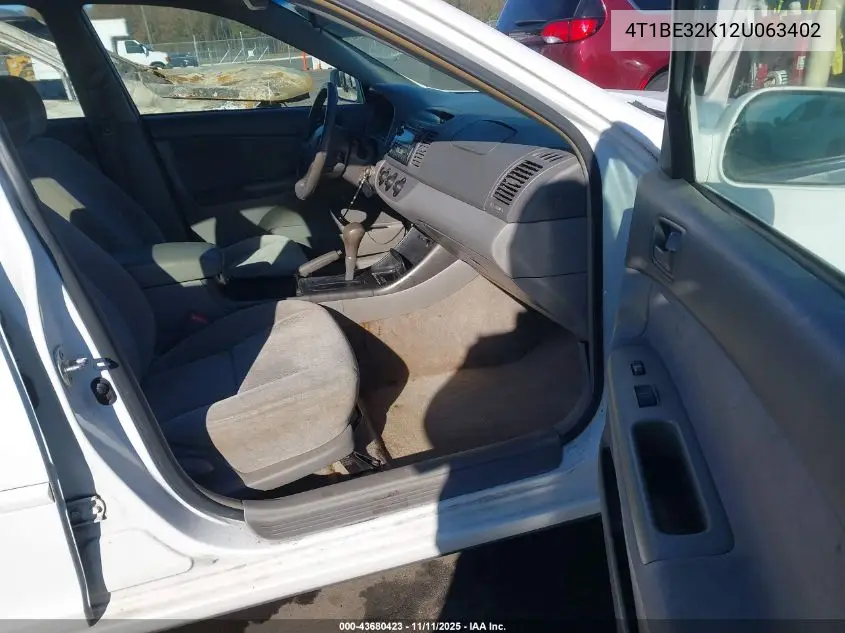 4T1BE32K12U063402 2002 Toyota Camry Le