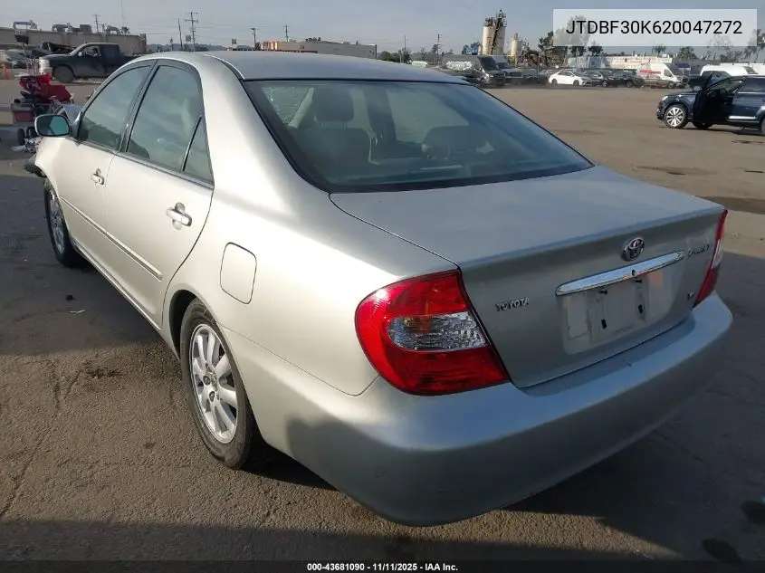 JTDBF30K620047272 2002 Toyota Camry Xle V6