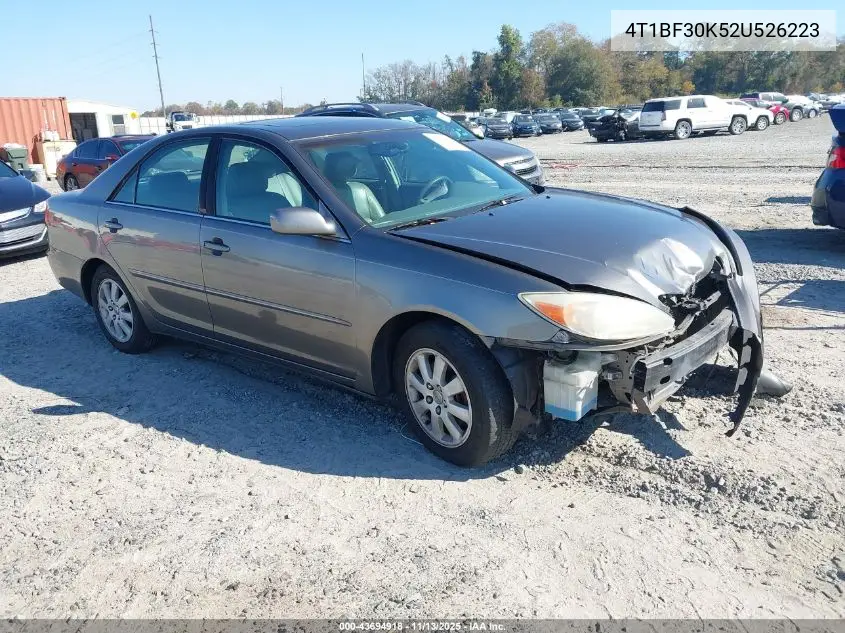 4T1BF30K52U526223 2002 Toyota Camry Xle V6