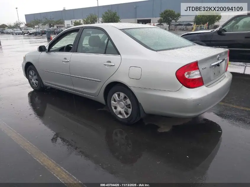 JTDBE32KX20094109 2002 Toyota Camry Le/Xle