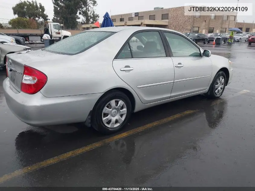JTDBE32KX20094109 2002 Toyota Camry Le/Xle