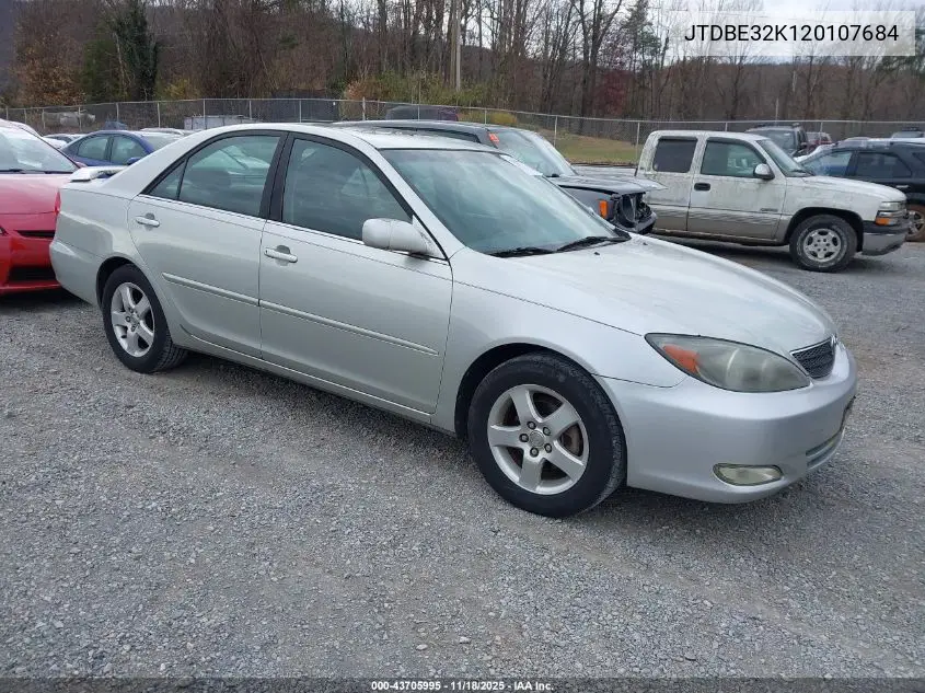 JTDBE32K120107684 2002 Toyota Camry Se