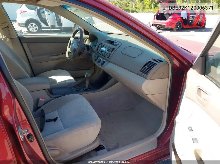 JTDBE32K120006371 2002 Toyota Camry Le