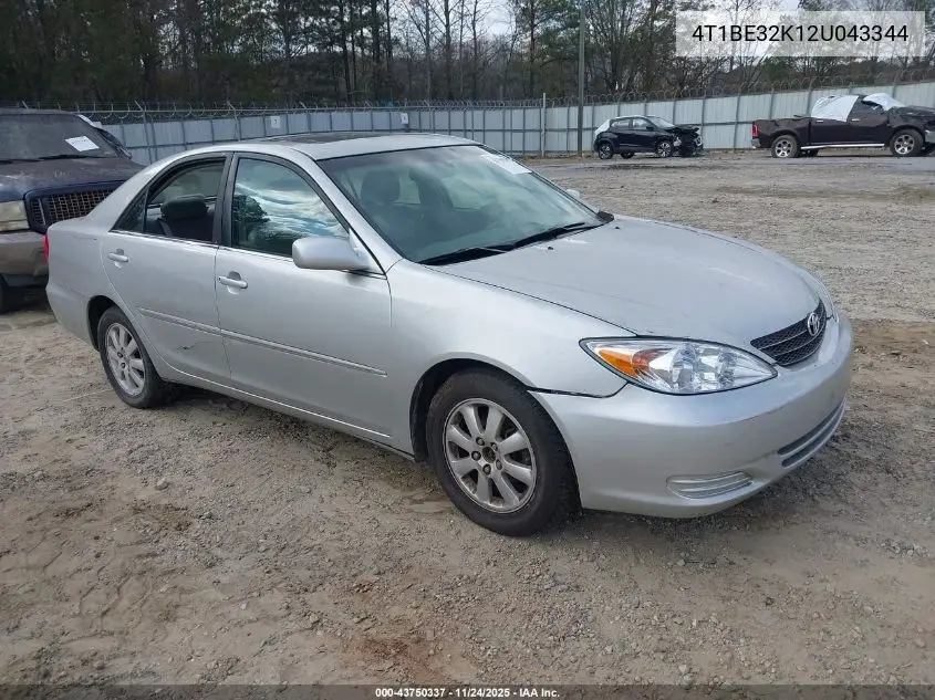 4T1BE32K12U043344 2002 Toyota Camry Xle
