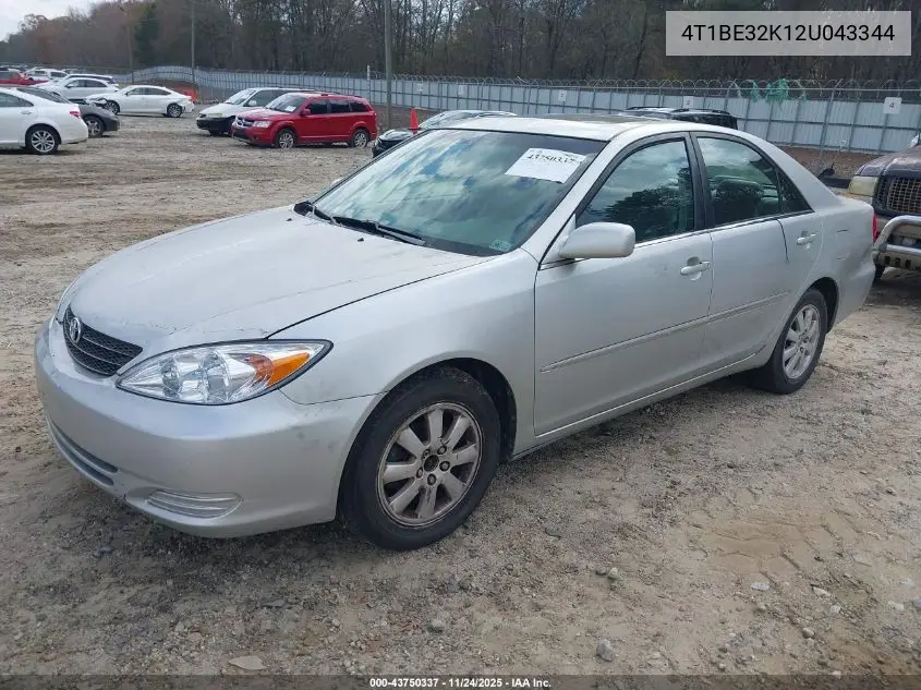 4T1BE32K12U043344 2002 Toyota Camry Xle