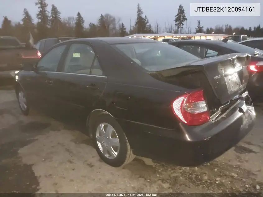 JTDBE32K120094161 2002 Toyota Camry Le