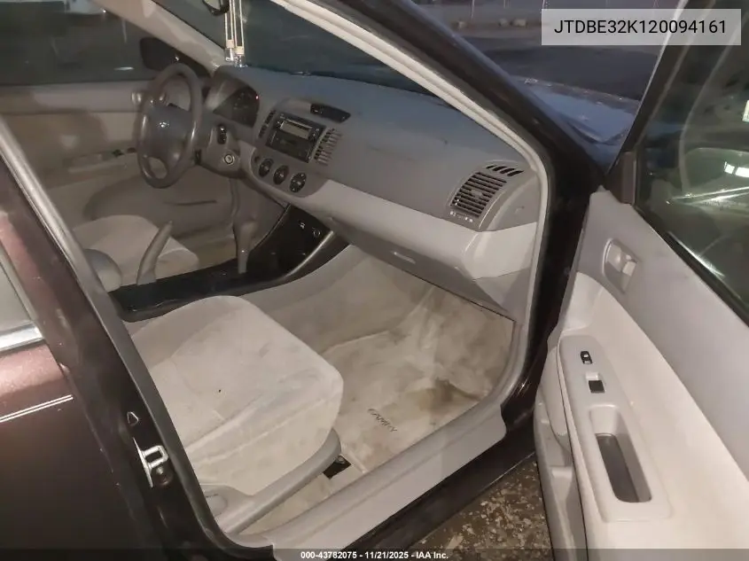 JTDBE32K120094161 2002 Toyota Camry Le