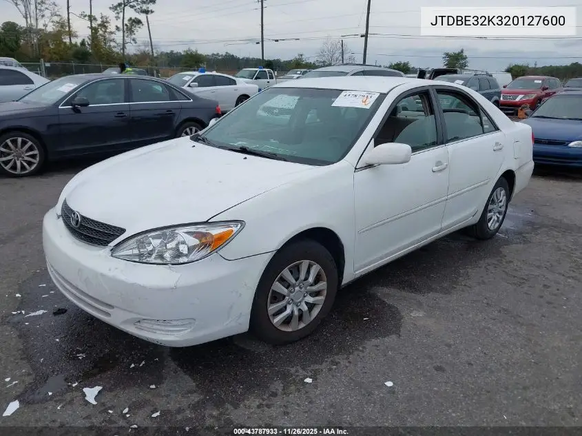 JTDBE32K320127600 2002 Toyota Camry Le
