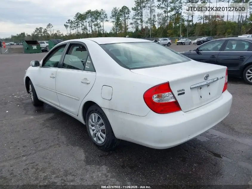JTDBE32K320127600 2002 Toyota Camry Le