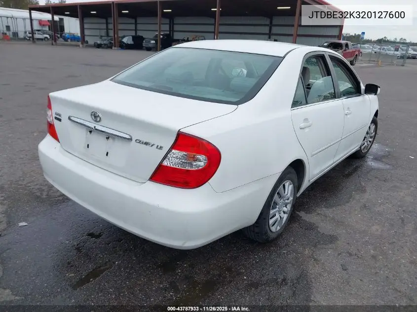 JTDBE32K320127600 2002 Toyota Camry Le