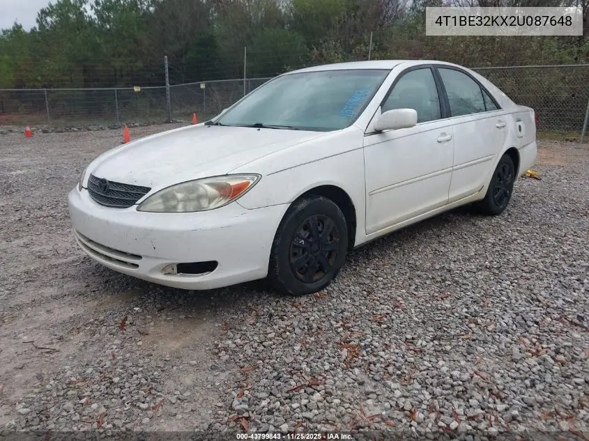 4T1BE32KX2U087648 2002 Toyota Camry Le