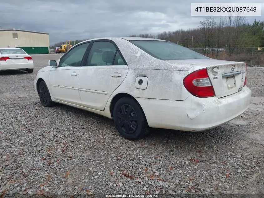 4T1BE32KX2U087648 2002 Toyota Camry Le