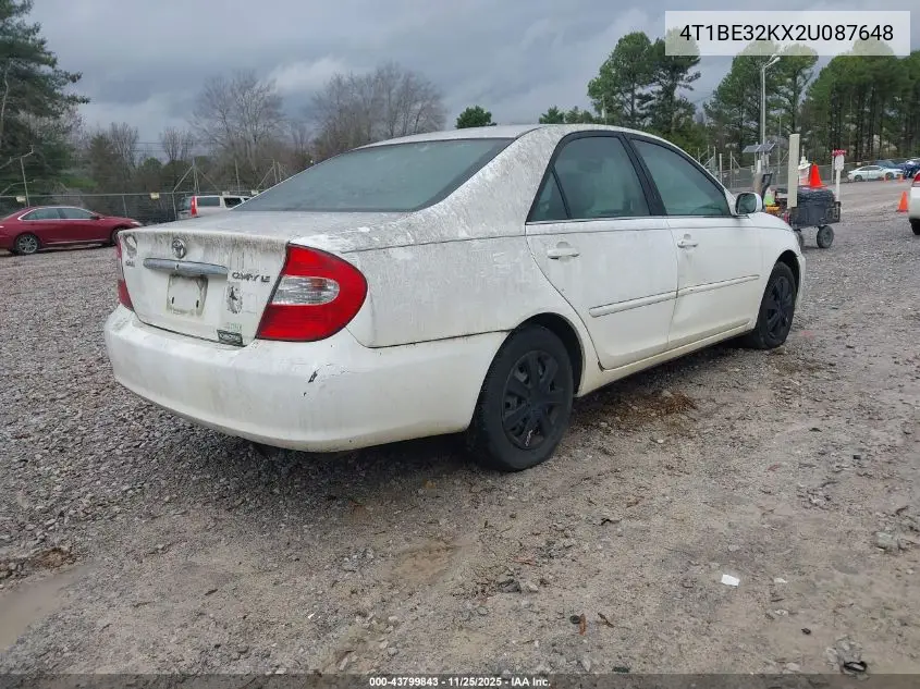 4T1BE32KX2U087648 2002 Toyota Camry Le
