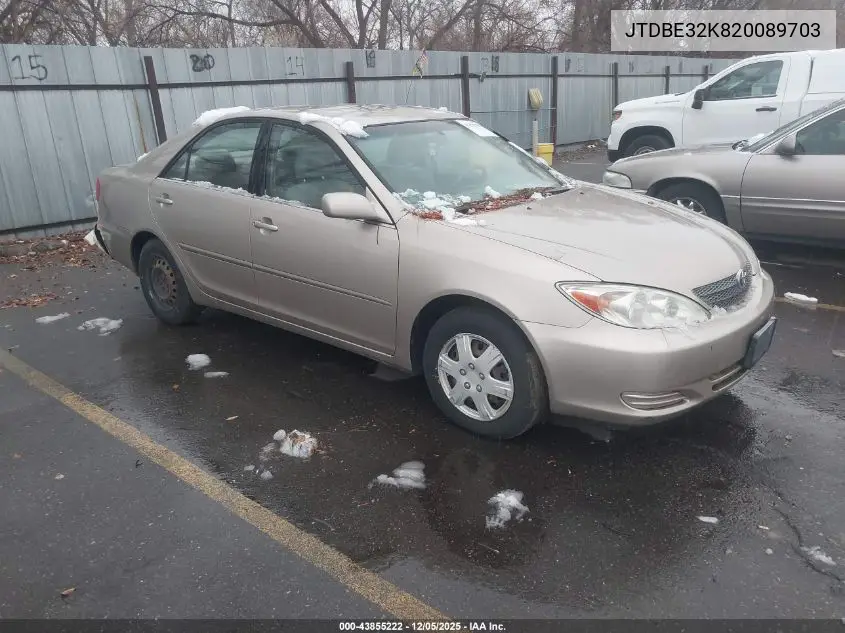 JTDBE32K820089703 2002 Toyota Camry Le