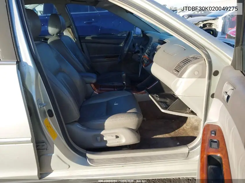 JTDBF30K020049275 2002 Toyota Camry Xle V6