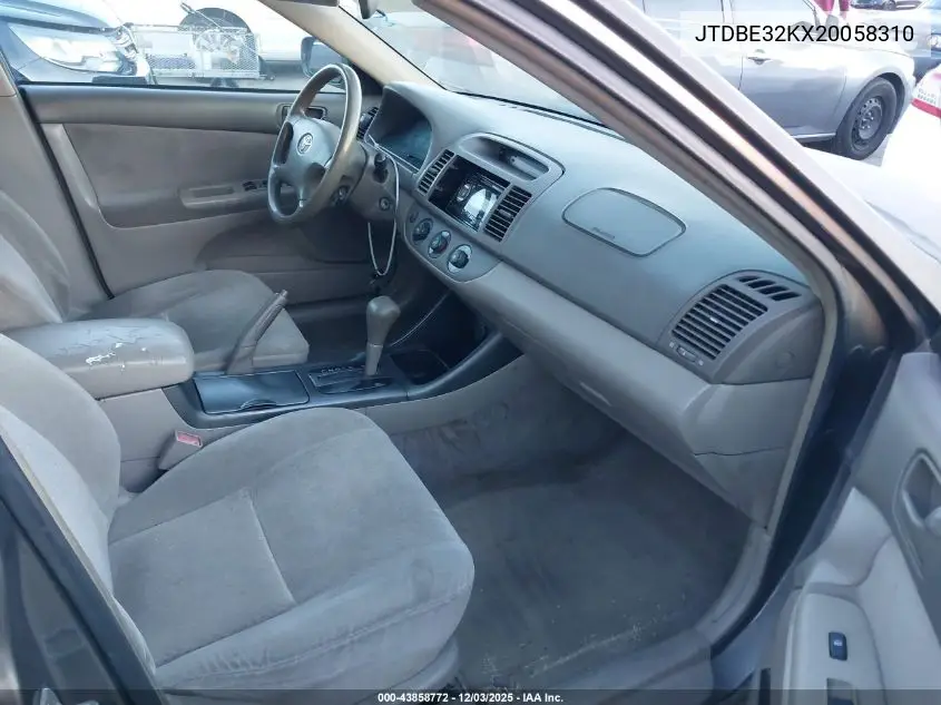 JTDBE32KX20058310 2002 Toyota Camry Le