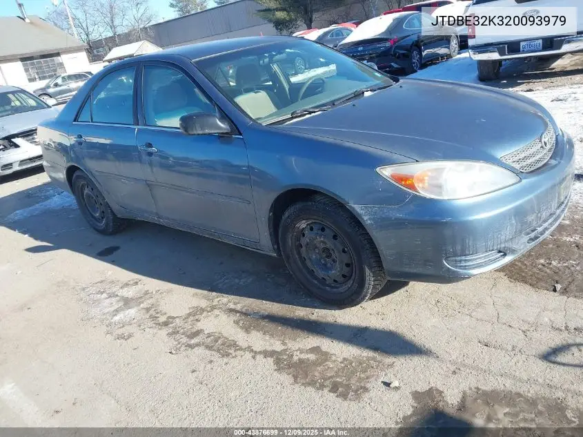 JTDBE32K320093979 2002 Toyota Camry Le
