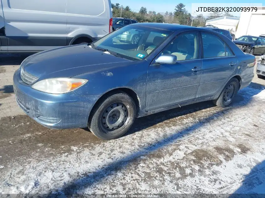 JTDBE32K320093979 2002 Toyota Camry Le