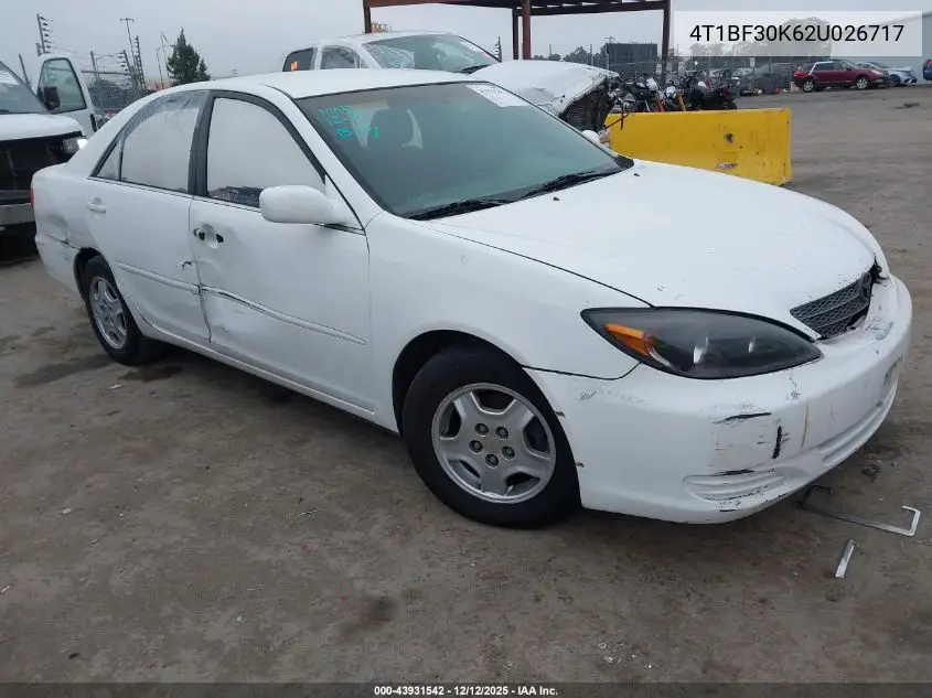 4T1BF30K62U026717 2002 Toyota Camry Le V6
