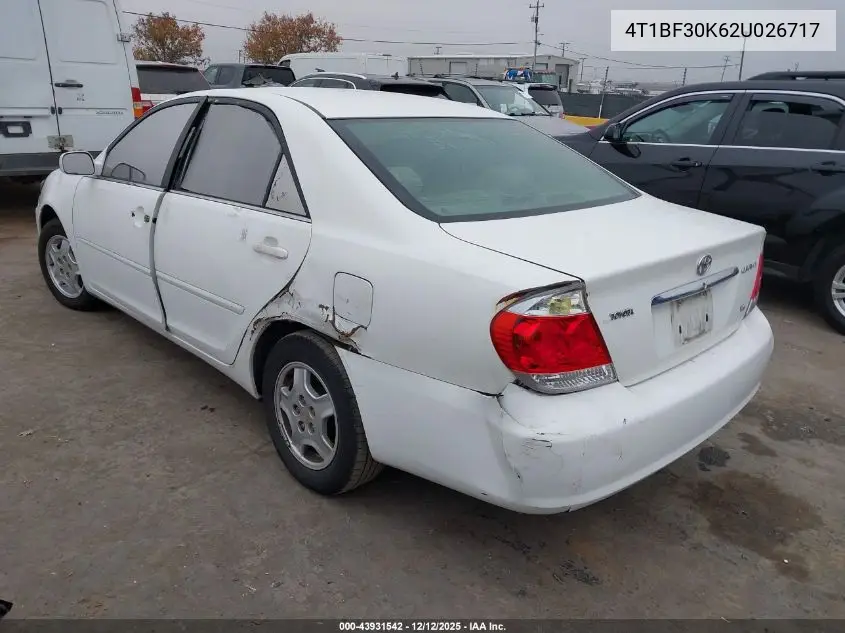 4T1BF30K62U026717 2002 Toyota Camry Le V6