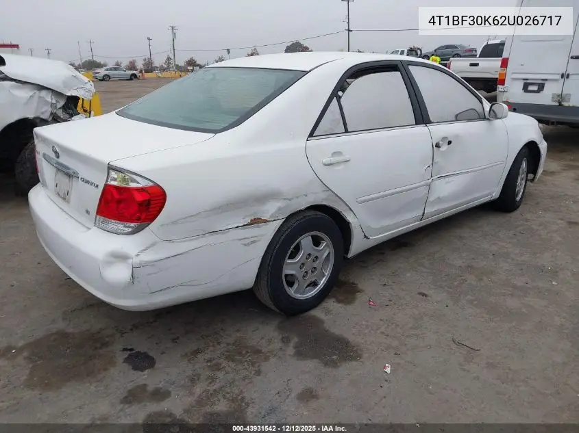 4T1BF30K62U026717 2002 Toyota Camry Le V6